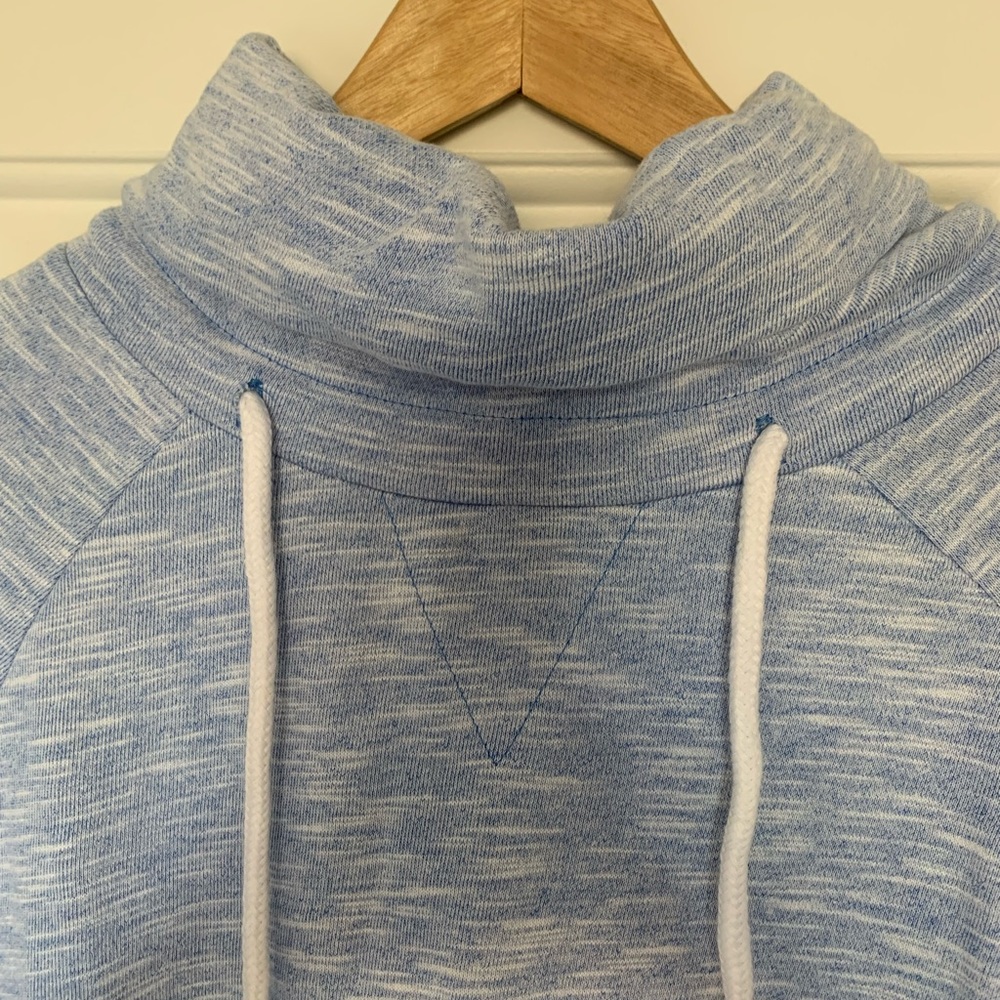 NWOT Heathered Blue Scuba-Neck Sweater